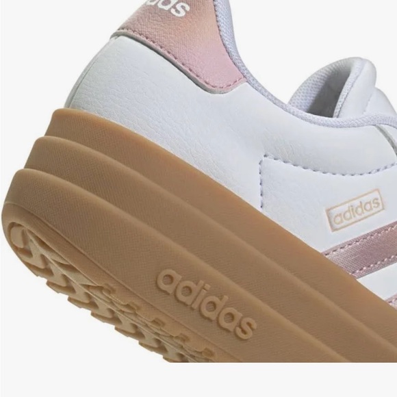 Adidas Women's White and Pink Platform Sneakers - Picture 3 of 9